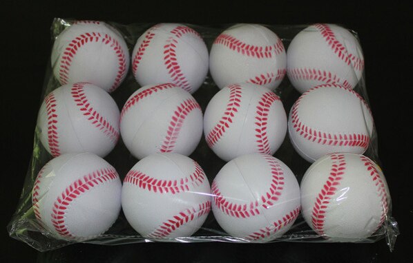 Soft Baseball PU Baseball Foam Baseball Bounce Ball PU Pressure Softball Foam Baseball Student Practice Baseball