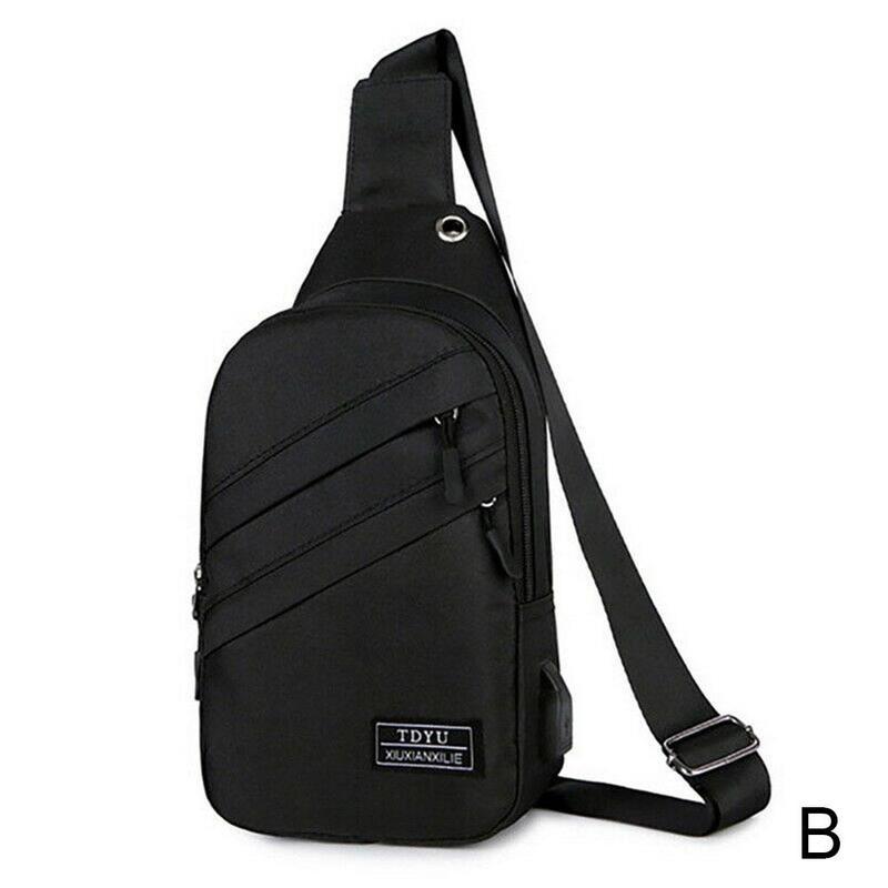 Mochila pequeña de viaje para hombre y mujer, bolsa pequeña Unisex, a prueba de agua, deportiva, cruzada, N8F3: black