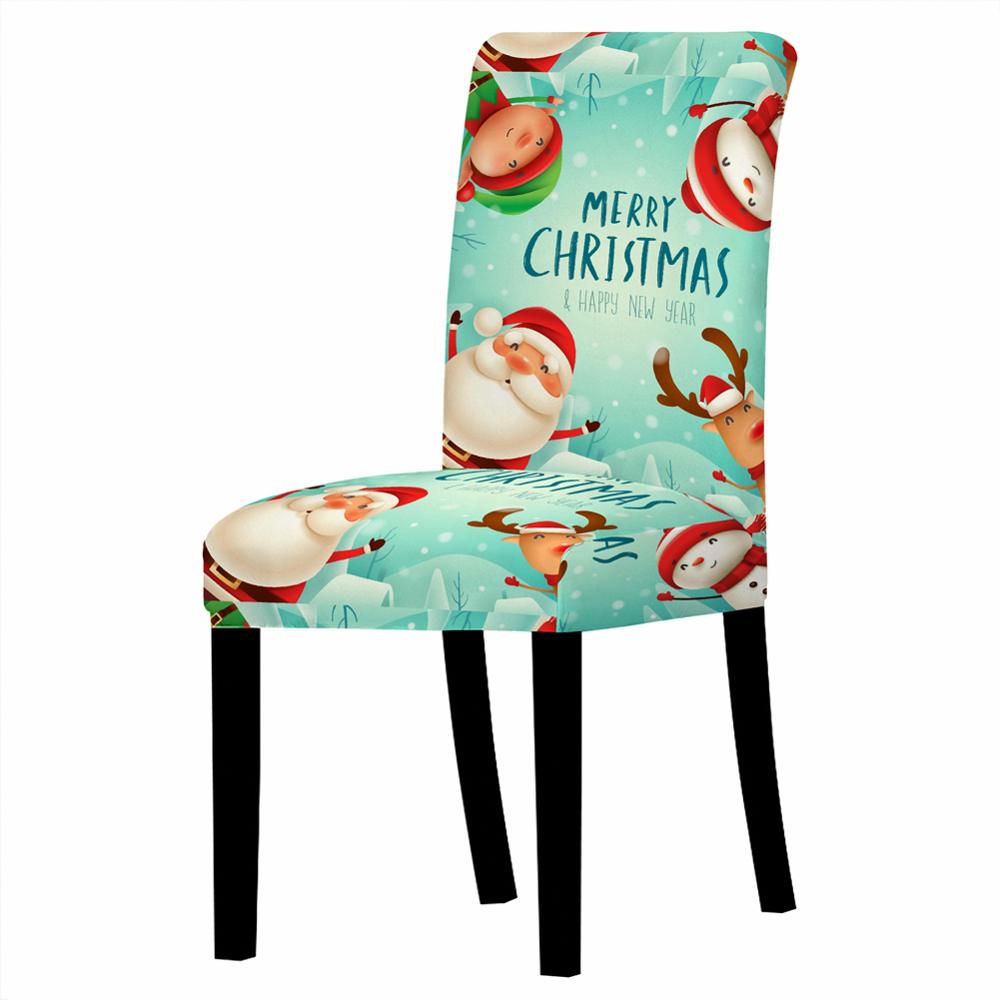 3d kerst hertenprint stoelhoezen voor eetkamerstoelen, hoge rugleuning woonkamerstoelhoezen voor stoelen voor feesten en bruiloften: Stijl 6