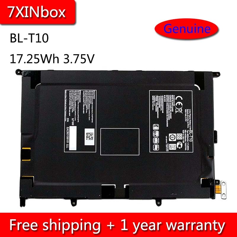 7XINbox 17.25Wh 3.75V Genuine BL-T10 Battery For LG G Pad 8.3 in Table V500 VK810 Series BL T10 4600mAh