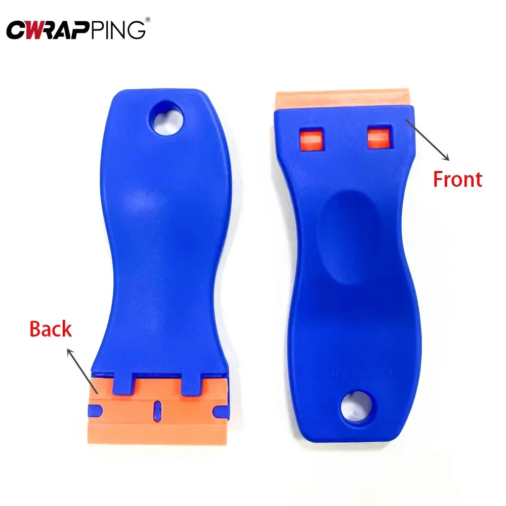Plastic Razor Blade Scrapers Auto Glass with Blades Window Glue Remover Window Glass Clean Scraper Car Vinyl Wrap Tools Kit