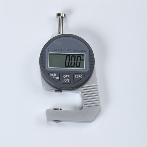 0.01mm digital tykkelsesmåler stor lcd lomme 0.0005 " 10mm digital urskive indikator tykkelsesmåler svamp stålplade læder: Lille størrelse