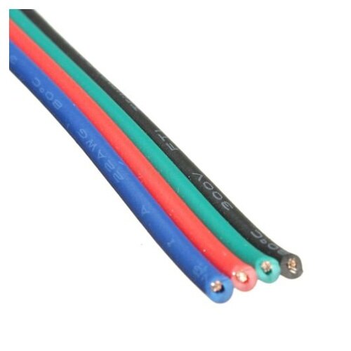 4 Pin Wire Extension Connector Cable Cord For LED RGB Strip 3528 5050 Connector Colourful 50M