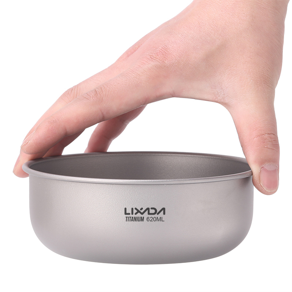 Lixada Titanium Kommen Camping Pan Fruit Groente Diner Kom Plaat Voedsel Container Voor Thuis Outdoor Camping Wandelen Picknick