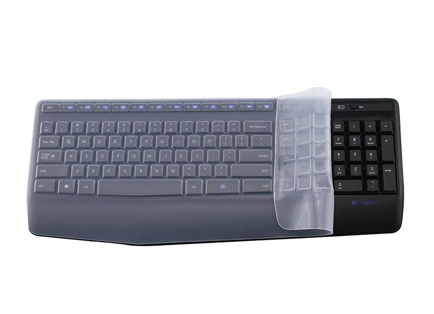 funda protectora de silicona transparente para teclado para Logitech MK345 K345: Transparent