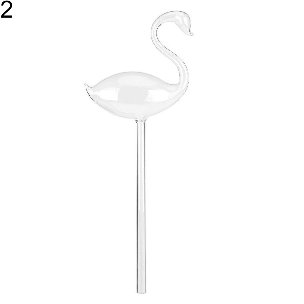 Nette Glas Schnecke Vogel Schwan Pflanzen Selbst Bewässerung Tropf Blume Wasser Zubringer Werkzeug: 2