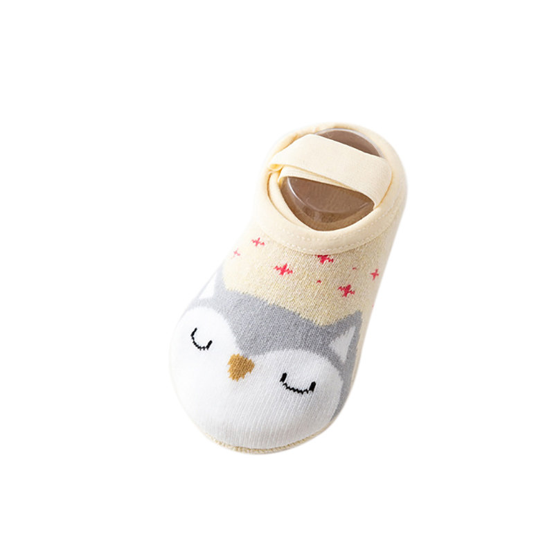 1 Pair Baby Girls Boys Cute Cartoon Non-slip Cotton Toddler Floor Socks Animal Pattern First Walker Shoes For Newborns: MM