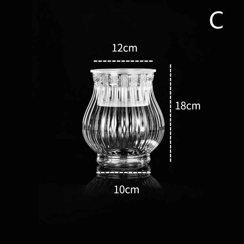 Mini Hydrokultur Blumentopf Aquarium transparent Kunststoff Soilless Blumentöpfe Selbst Bewässerung Pflanzer Topf Vase Hause Dekoration: verrotten