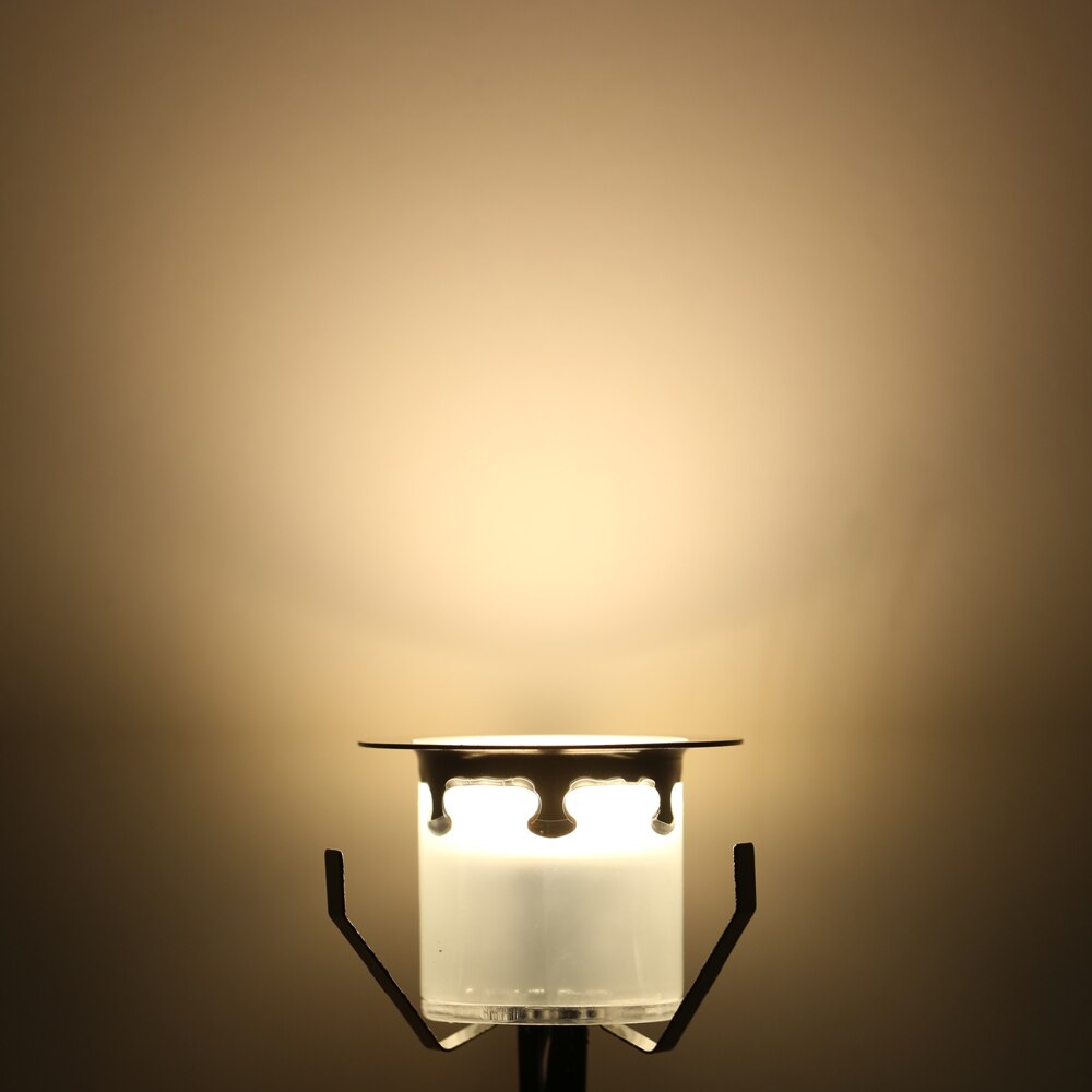 10PCS LED Deck Light Recessed Underground Light IP67 Waterproof Spotlight Outdoor Landscape Garden Decoration Warm White