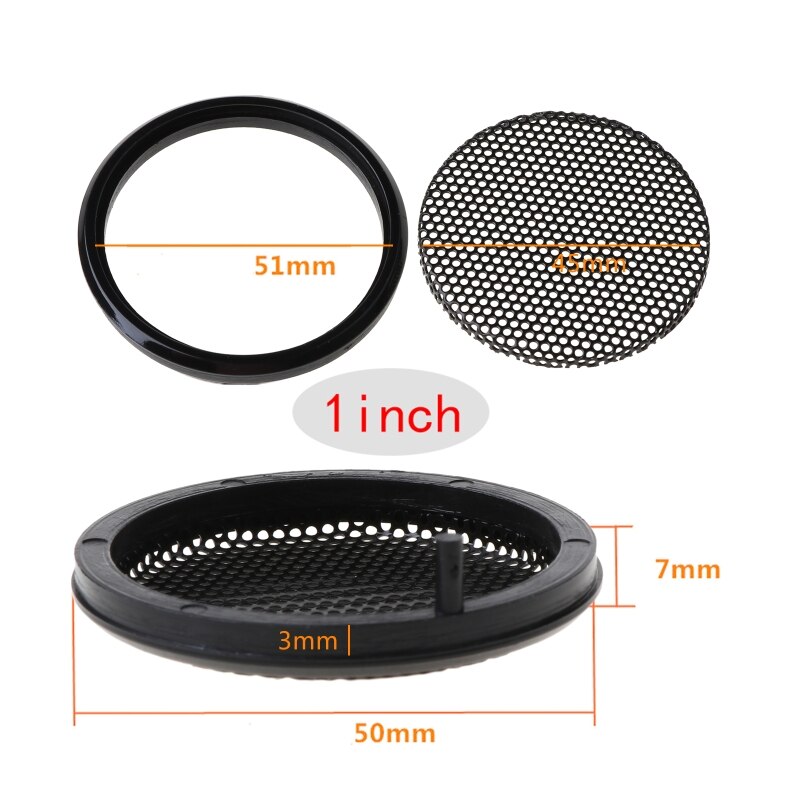 1/2/3/4/5/6 pollici nero altoparlante per auto griglia maglia rotonda corno copertura protettiva cerchio custodia rete accessori decorativi fai da te: Argento