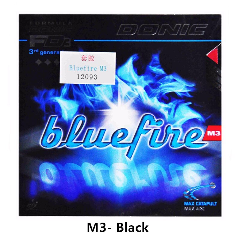 Donic bluefire M1/M2/M3 卓球ラバースピン速度にきびでdonic卓球スポンジtenisデメサ: M3 Black