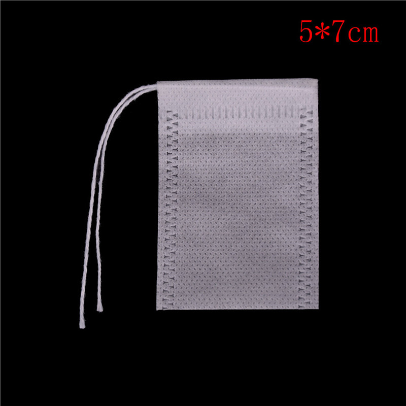 N2HAO-bolsas de té desechables, bolsitas de té vacías con cuerda, bolsa de sellado para té, tela no tejida, papel, 100 Uds.: A1
