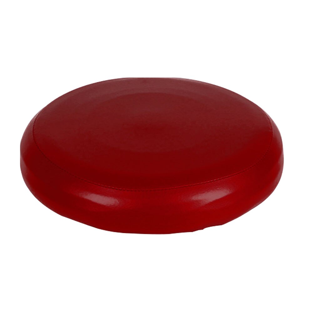 Housse de coussin de siège élastique rond en cuir PU, pour Salon, petit tabouret, extensible, couleur unie, protection de chaise, hôtel, maison: Wine Red