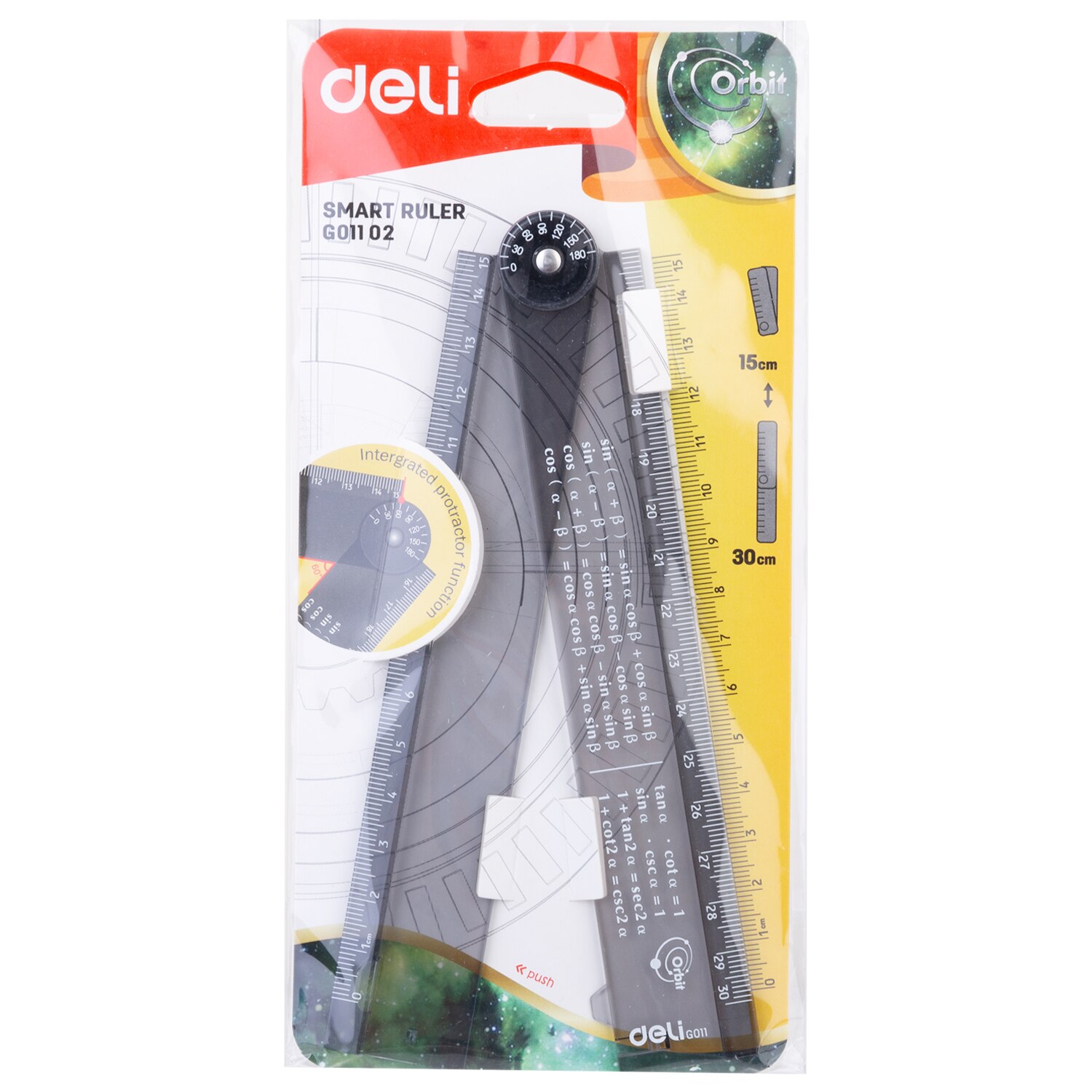 Deli Foldable Ruler Kids Stationery Cute Student Ruler 30cm EG01102