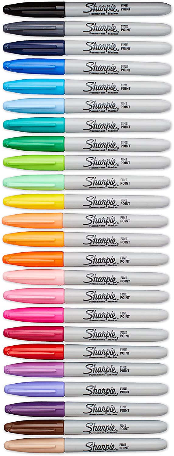 12/24 kleuren sharpie permanente markers fijne punt 1mm punten diverse kleuren