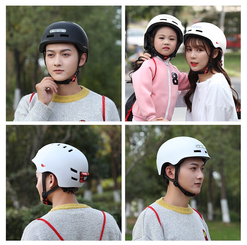 Bicycle Helmet LED Light Rechargeable Intergrally-molded Cycling Helmet Mountain Road Bike Helmet Sport Safe Hat For Man