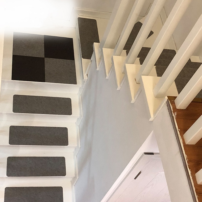 Stair Tread Carpet Mats Self Adhesive Stair Floor Carpet Mat Non-Slip Stair Step Carpet Step Rug Protection Cover Washable Mat