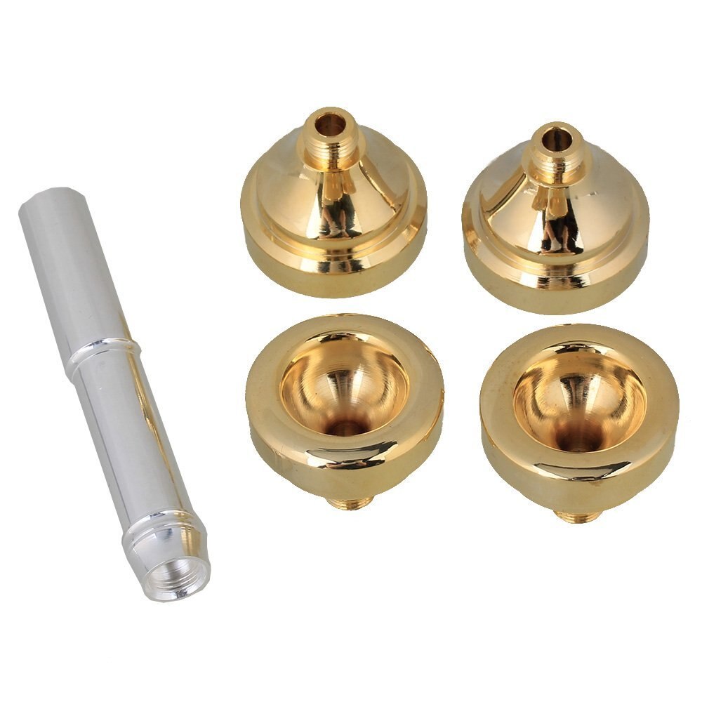 Sølvtrompetmundstykke med gyldne 4 størrelser konvertible 7c 5c 3c 1c