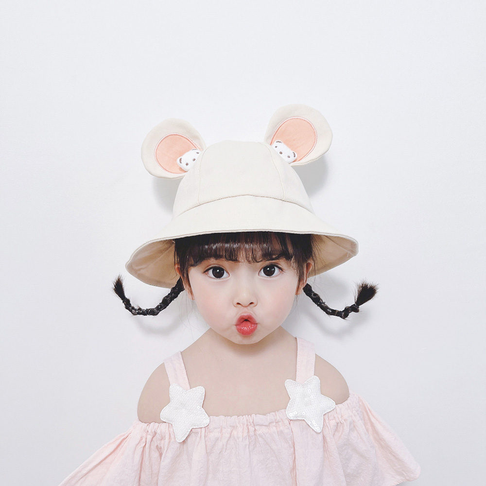 Gorros con orejas de oso para bebé, accesorios para recién nacido, sombrero para niña, niña y niño, gorro para madre y niño, accesorios para fotografía: Blanco