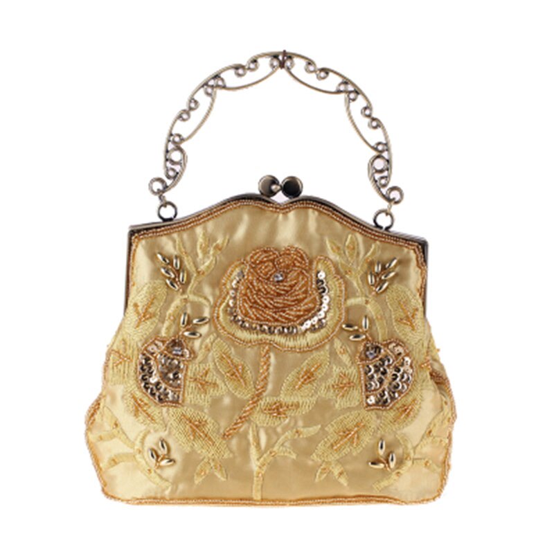 Vintage silk embroidered dinner bag classic cheongsam bag beaded bag hand craft dress matching bag