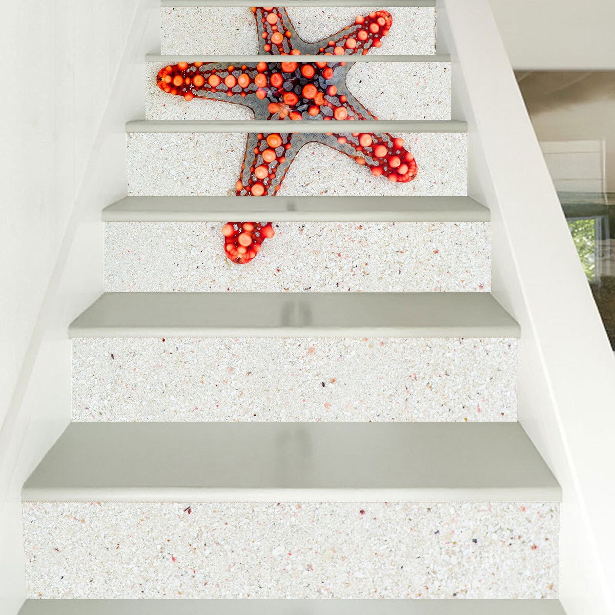 Ocean series Stairs Mural Stickers DIY Self-Adhesive Decal Wallpaper for Ocean Theme Hotel and Restaurant Home Decoration: 9