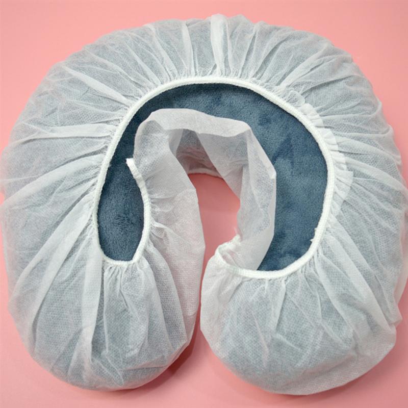 50Pcs Kussenslopen Anti-Vuile Non-woven Wegwerp U-vormige Kussensloop Cover Hoofdsteun Covers Voor Hotel Salon massage