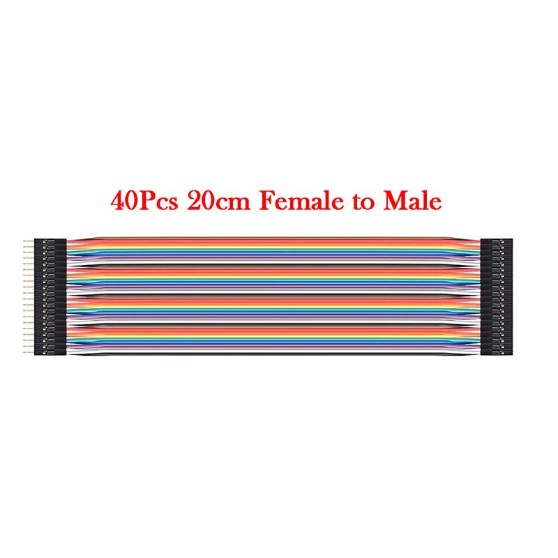 40pcs 15cm/20cm Dupont Line Breadboards Jumper Wires Male to Male/Female to Male /Female to Female Dupont Cable for arduino DIY: 40P 20CM F-M