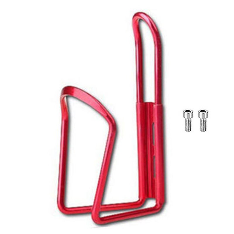 Porte-bouteille de vélo classique en alliage d&#39;aluminium, accessoires solides pour Cage à eau de vélo de montagne: Red-2-screws