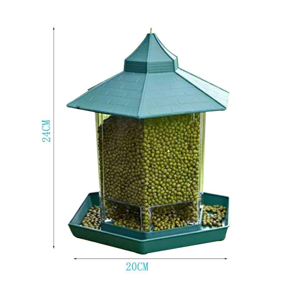 Outdoor Houten Vogels Huis Vormige Feeder Voedsel Container Pinda Touw Zaad Hotel Met Vogel Tafel Park Feeder Voor Tuin Hangen i5E4