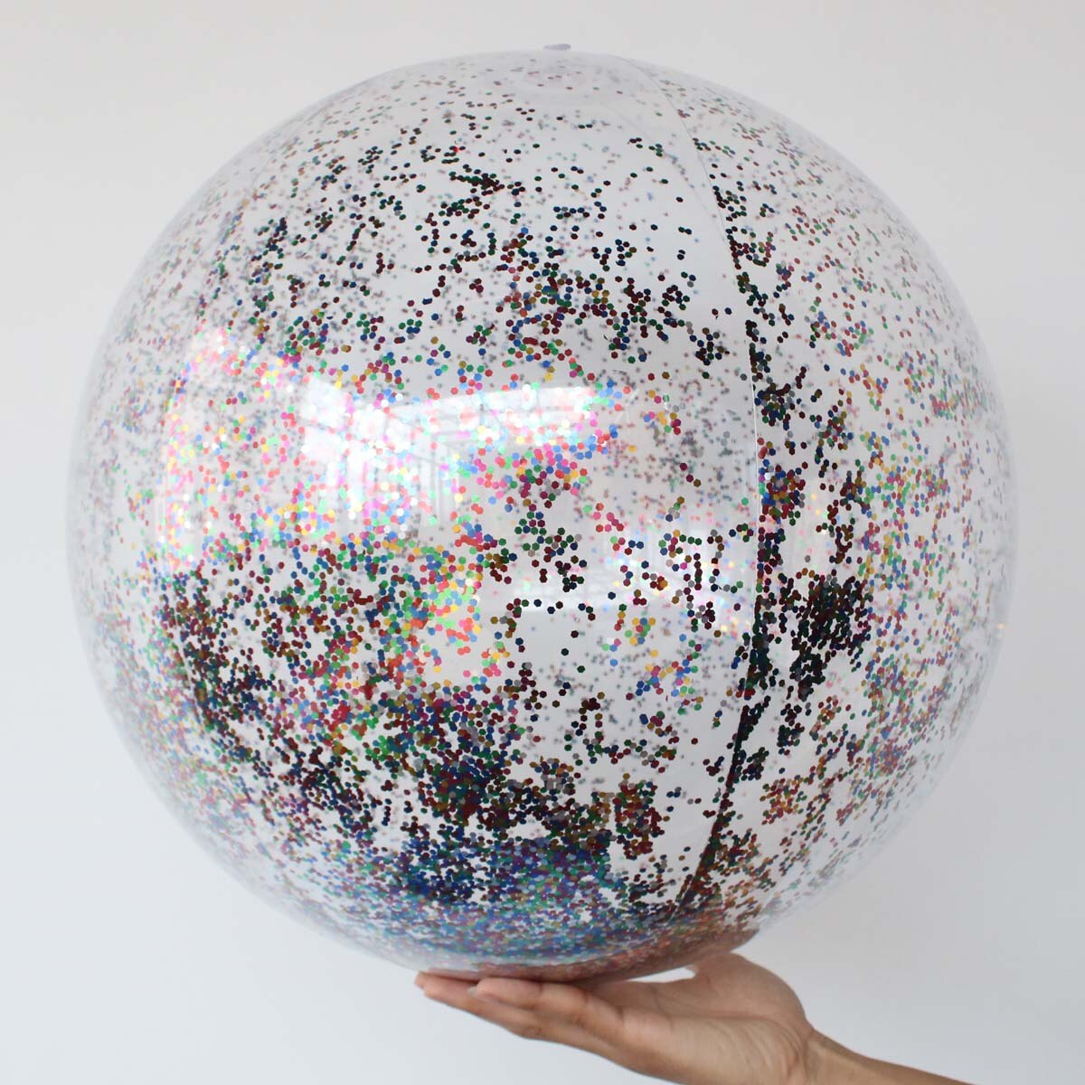 Style Transparent PVC Ball Water Toys Photographic Prop Inflatable Colored Sequins Beach Ball