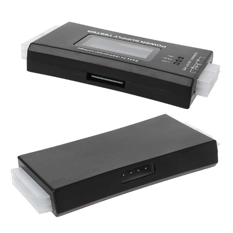 Novo lcd computador 20/24 pinos 4 psu atx btx itx sata hdd testador de alimentação