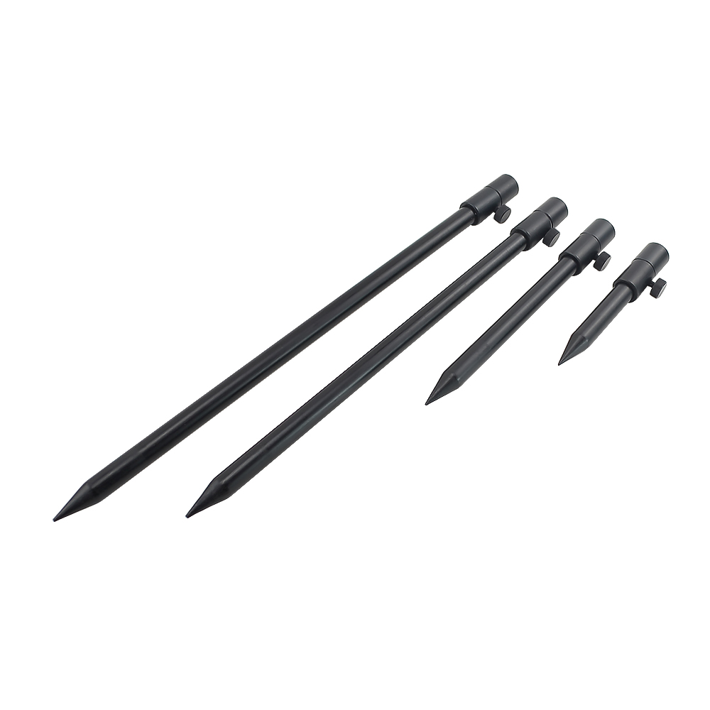 2 x karpe fiskebank pinner aluminium svart stang pod diameter 16mm fiske tilbehør