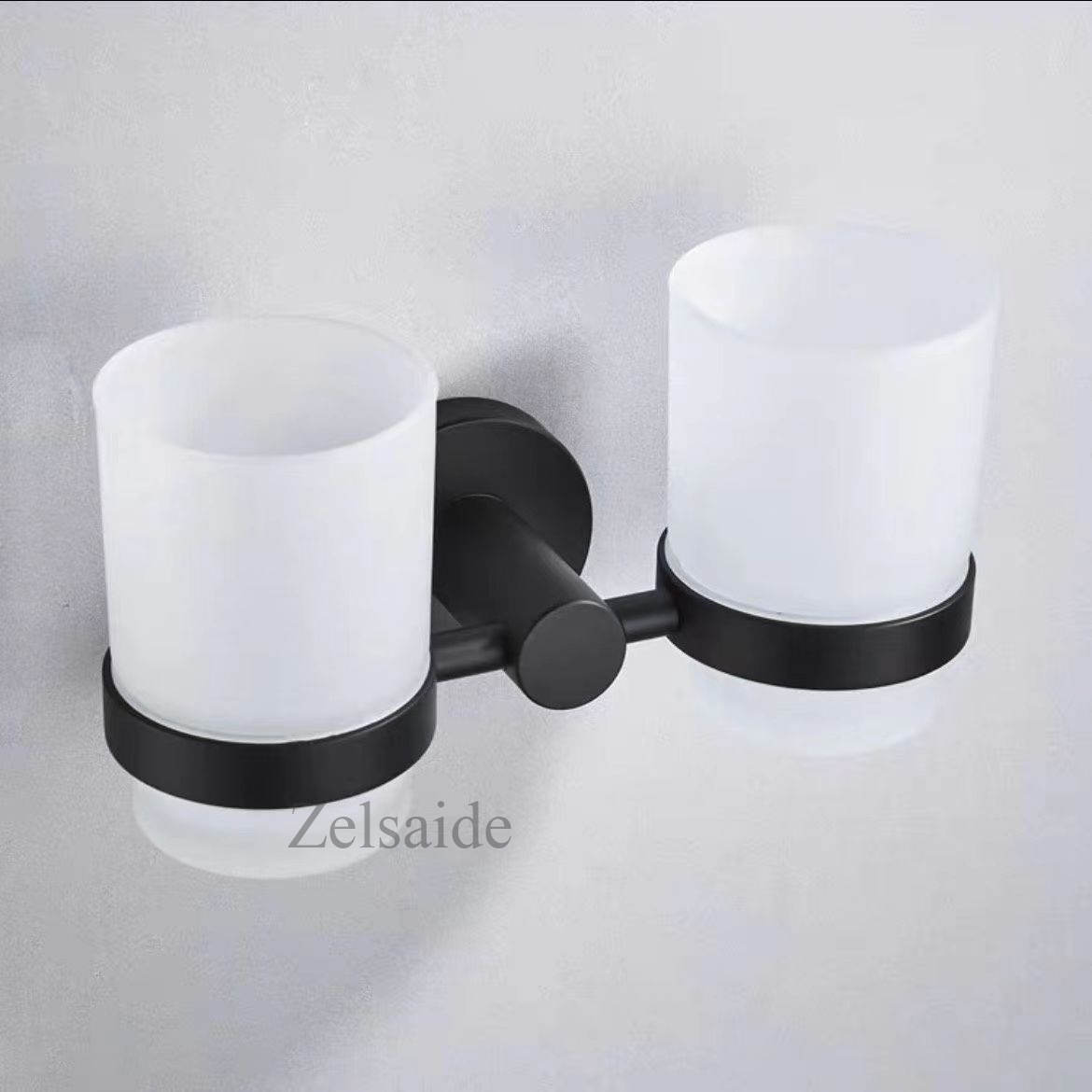 Taza de cepillo de dientes de vidrio redondo cuadrado para el hogar, baño, hotel, esmerilado o transparente