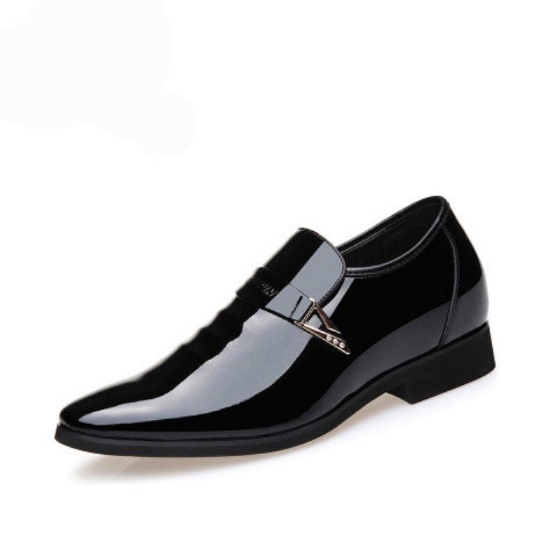 Menn kjole sko spiss tå lær italiensk sko slip on glitter skinn mokkasin herre sko formelle festsko