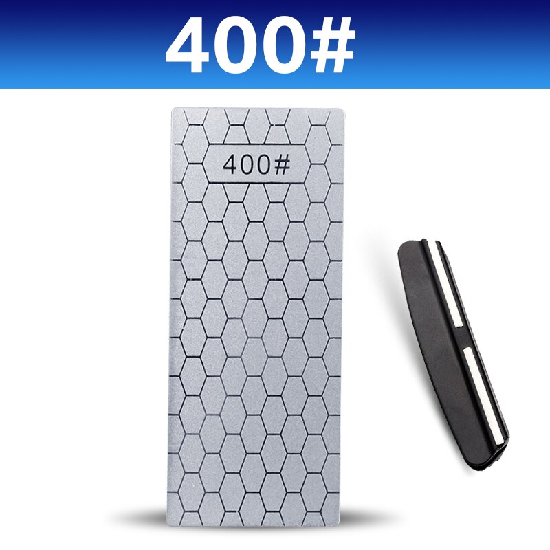 Diamond Knives Sharpening Stone 400# 1000# 600# Grindstone Knife Sharpener Ultra-thin Honeycomb Surface Whetstone Set: Girt 400 set