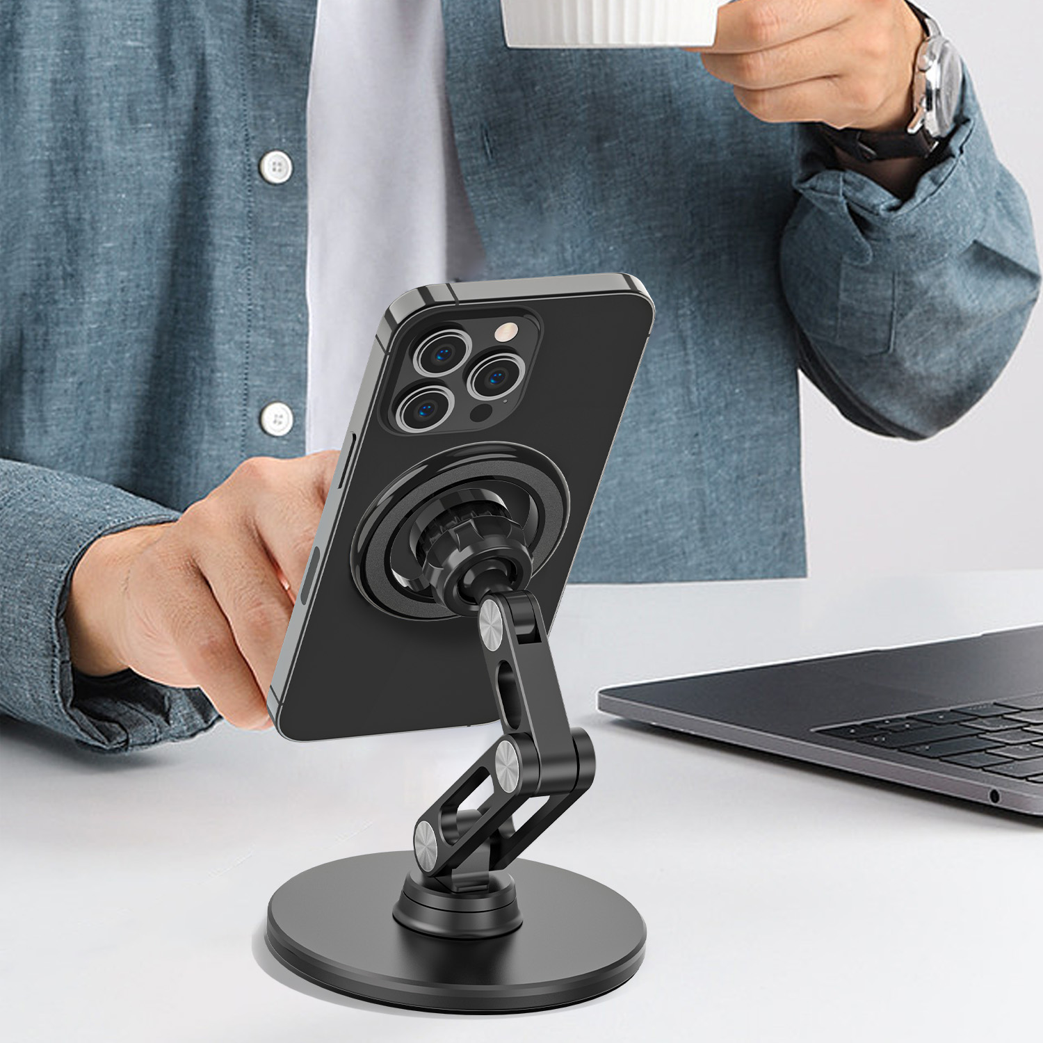 Magnetyczny uchwyt na telefon do Xiaomi Apple iPhone 12 13 14 Pro Max Samsung Telefon komórkowy Telefon komórkowy Akcesoria do obsługi telefonu komórkowego