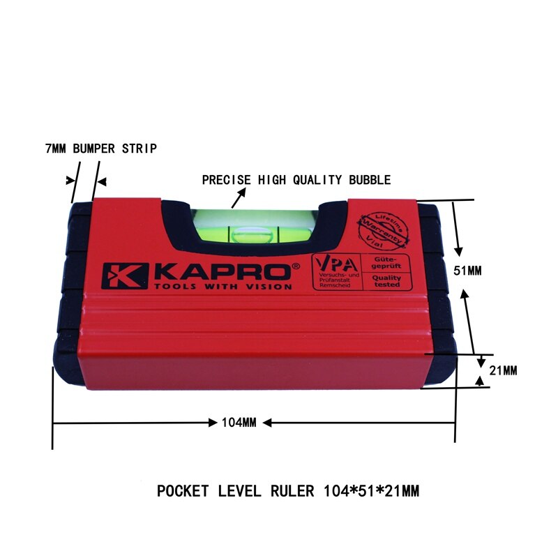 Kapro hoge precisie waterpas inclinometer micro-precisie draagbare mini zakwaterpas handige waterpas met magnetische