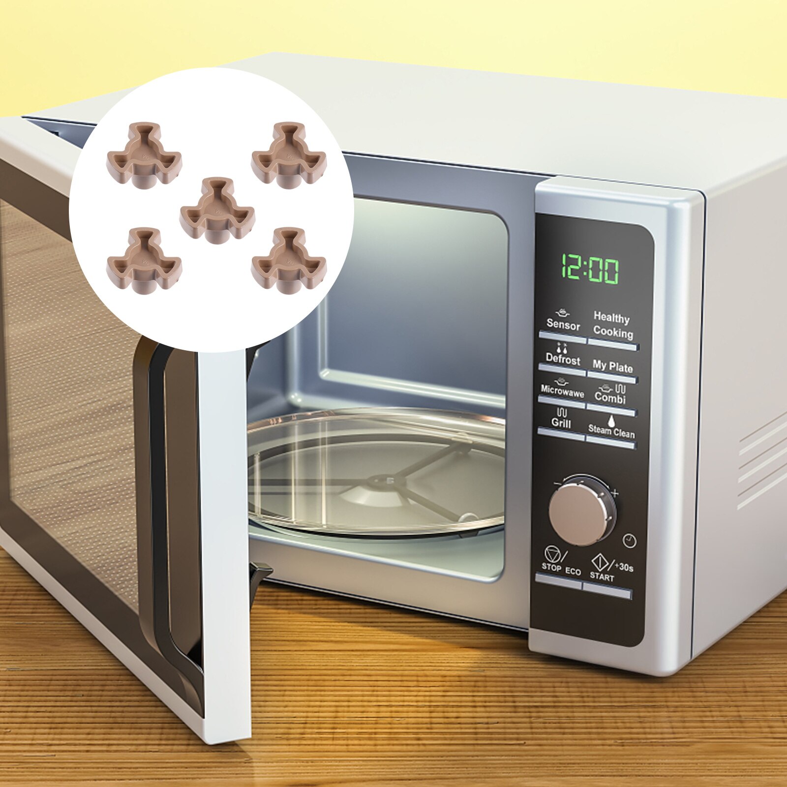 5pcs Microwave Turntable Coupler Microwave Oven Parts Plastic Rotating Cores