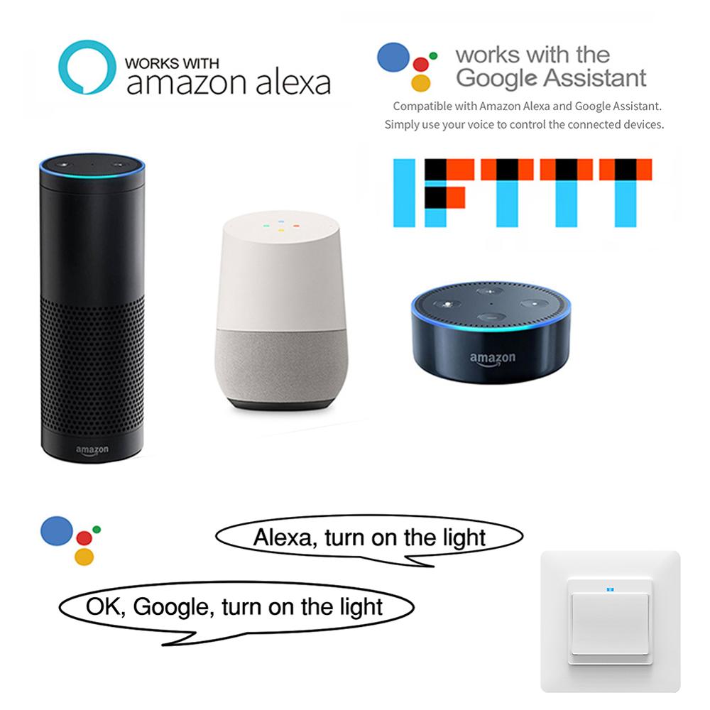 Wifi Lichtschakelaar 1Gang2Gang/3Gang Wifi Smart Druk Gordijn Schakelaar Afstandsbediening Werkt Met Alexa Google Thuis Voor voice Control