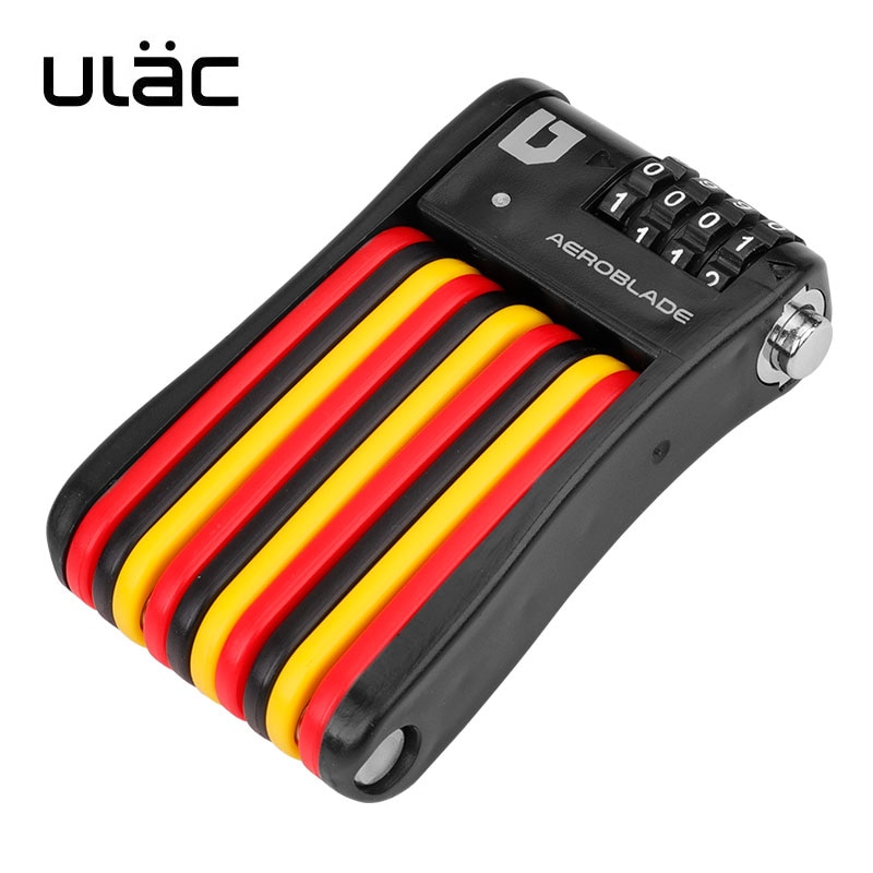 Bicycle Folding Combo Lock 70cm Arm 4 Codes Resettable Light Weight Pocket Size ULAC Anti-theft Bike Safety Lock