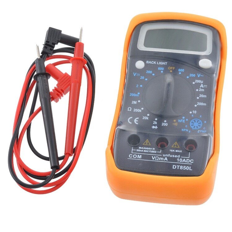 Holdbart digitalt voltmeter amperemeter ohmmeter multimeter volt ac dc tester meter: Default Title