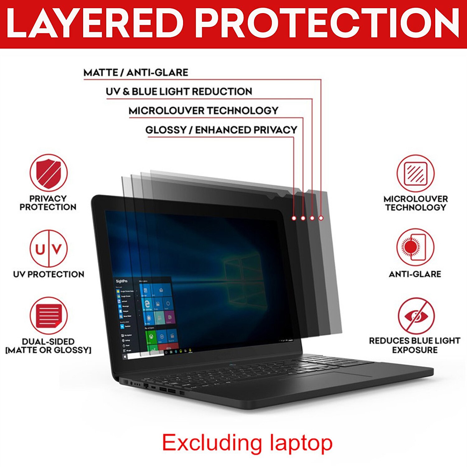 17 inch Anti-Glare Laptop Privacy Filter Screen Protector Film for Computer Monitor Standard Screen 5:4 Aspect Ratio