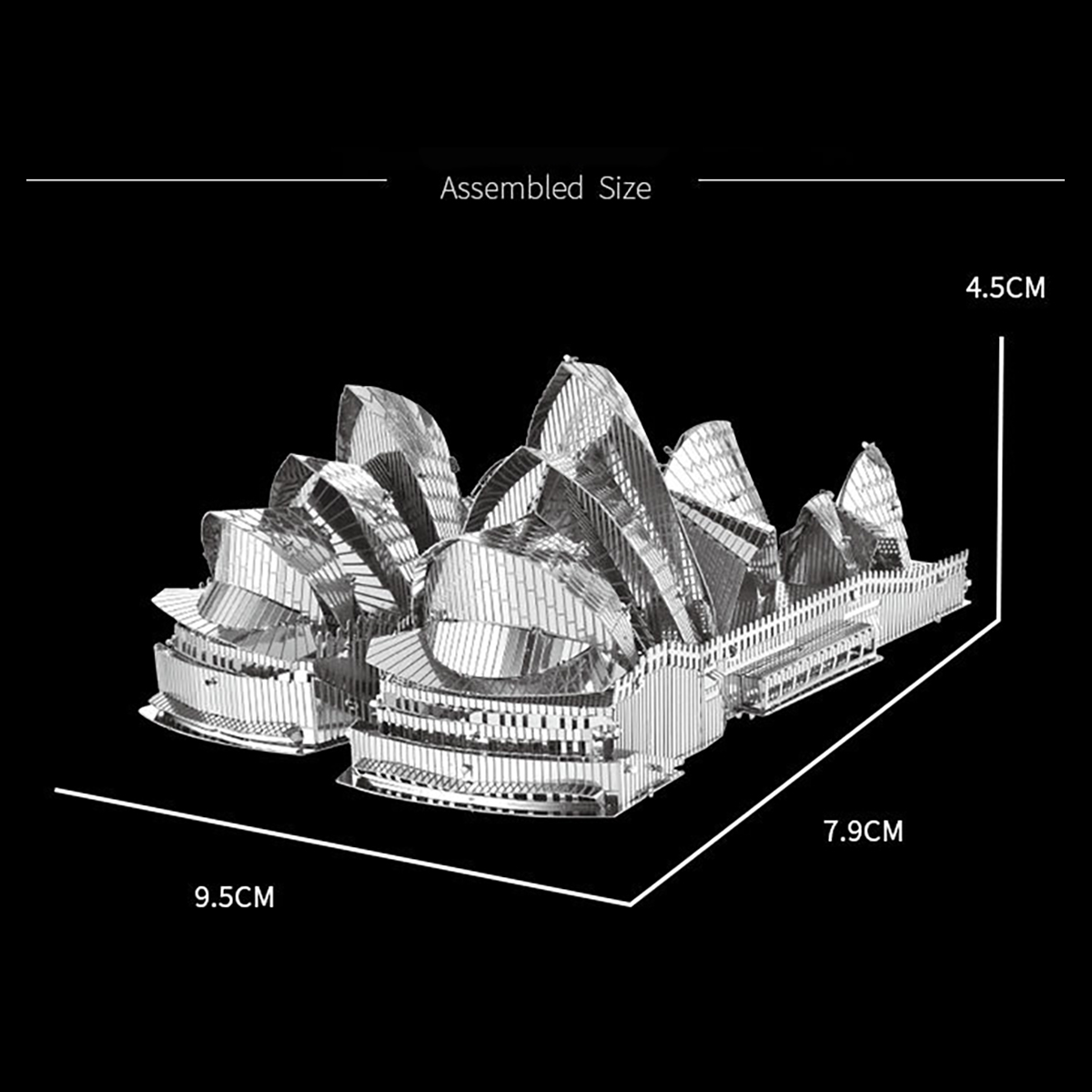 Sydney Opera House 3D metalowe puzzle zestawy modeli DIY laserowo wycinane puzzle układanka zabawka dla dzieci