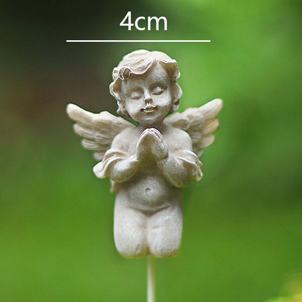 3Pcs/Set Mini Mermaid Miniatures Artificial Garden Fairy Angel Elf Resin Crafts Decorations Succulent Potted Plants For Home: 6