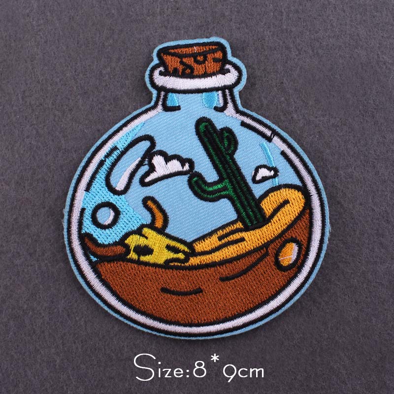 Wildernis Patches Op Kleding Mountain Borduren Patch Natuur Adventure Ijzer Op Patches Voor Kleding Reizen Patch Outdoor Badge: Grey