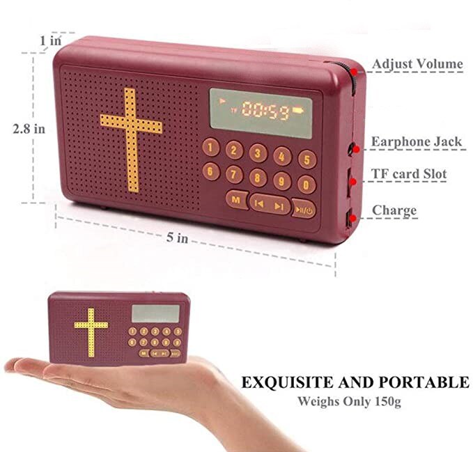 Bible Audio Player Electronic King James Version KJV in French Spanish German Arabic Potugual Italian Russian Any Languages