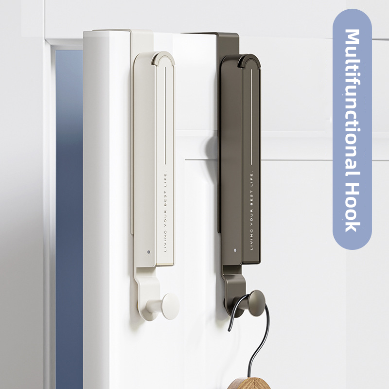 Zusammenklappbarer Wäscheständer, versteckter Tür-Rückhaken, zusammenklappbarer Wandhaken, tragbarer Reise-Trockenständer ohne Installation, Handtuchhalter