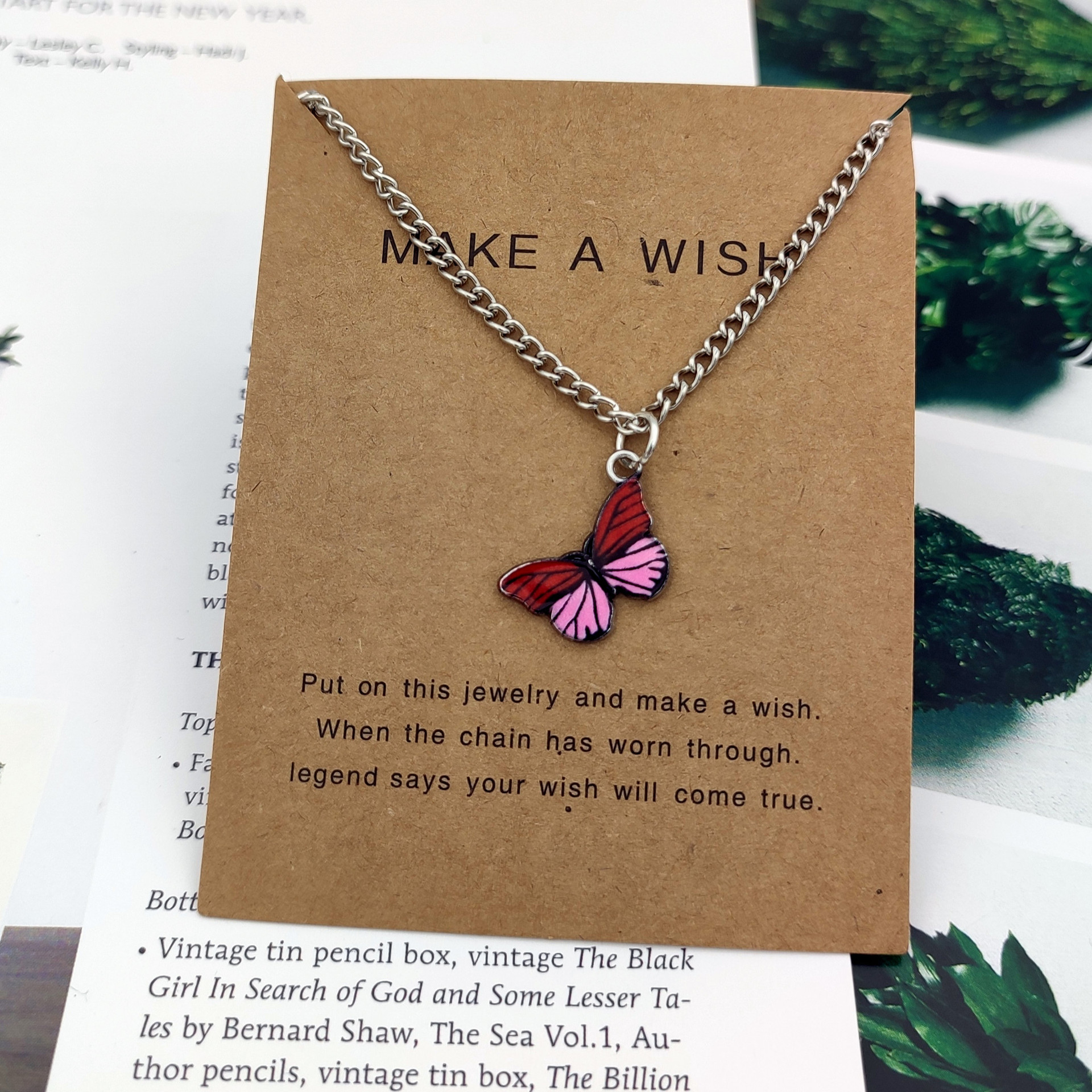 Collares con colgante de mariposa a la para mujer, collar de cadena de clavícula de insecto Multicolor Simple y dulce, accesorios de joyería para