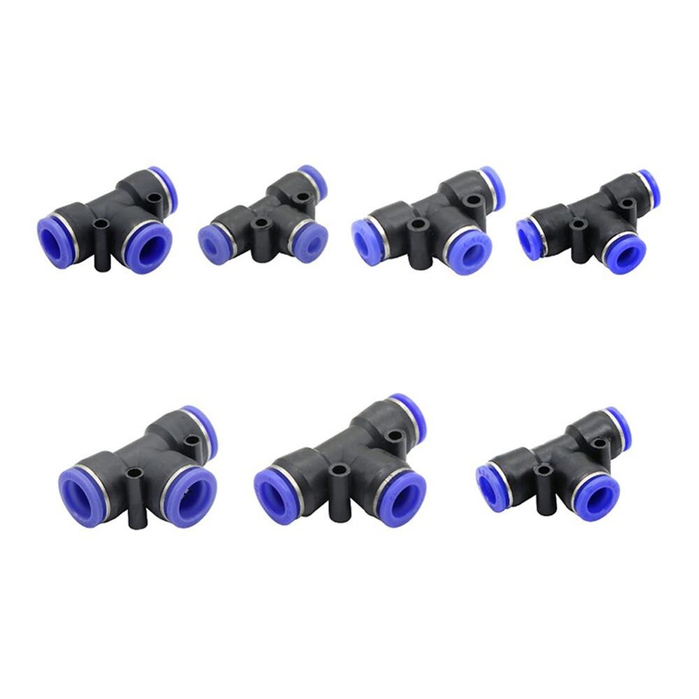 Conectores de agua para riego de jardín tipo T, 5 uds., 4mm, 6mm, 8mm, 10mm, 12mm, 14mm, 16mm, conectar rápidamente la boquilla atomizadora