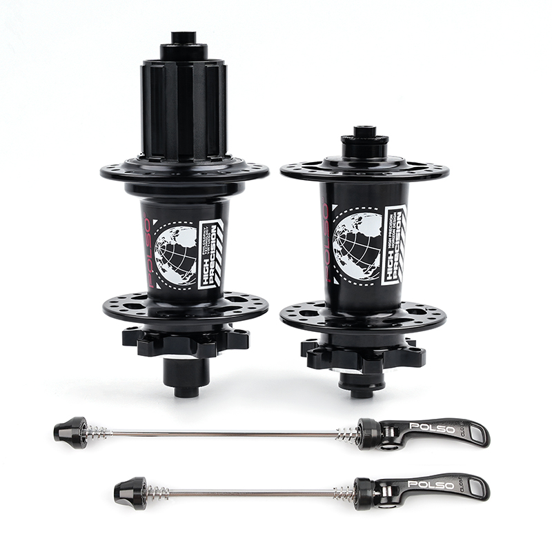 POLSO MTB Hub QR 32H 36H 7 Bearings 120 Clicks 100x15mm 142x12mm Boost 8 9 10 11 12 Speeds Disc Brake Bicycle Hubs: light green